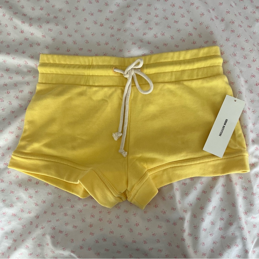 urban outfitters butter yellow micro shorts🧈🧈